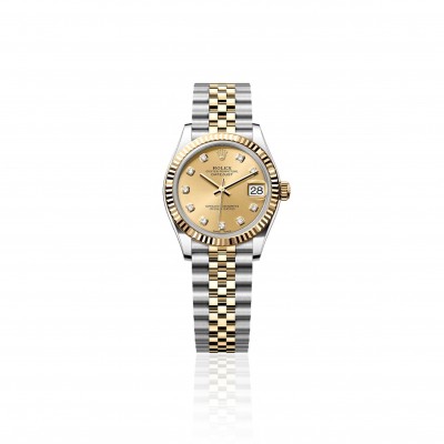 ROLEX DATEJUST 31MM CHAMPAGNE DIAMOND YELLOW GOLD 